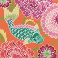 Koi With Flowers Needlepoint Kit-14"X14" Stitched In Wool & Thread