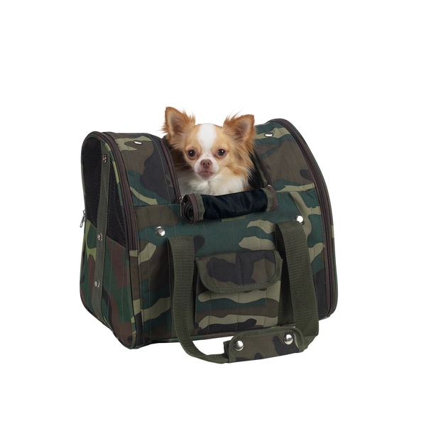 Casual Canine Green Camo Backpack Carrier