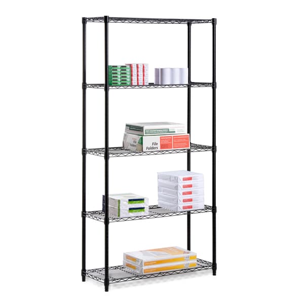 Honey Can Do Industrial 5-tier Black Storage Shelves - 14955423 