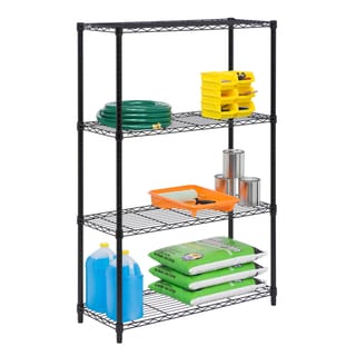 Honey Can Do 4-tier Black Shelving Unit