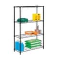 Honey Can Do 4-tier Black Shelving Unit
