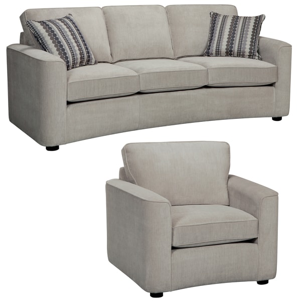 Marley Light Gray Sofa and Chair - 14955593 - Overstock.com Shopping