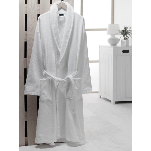 Salbakos Shawl Collar Turkish Cotton Robe