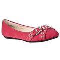 Riverberry Women's 'Jayden' Red Studded Microsuede Flats