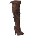 Riverberry Women's 'Joy' Brown Over-the-knee Micro-suede Boots