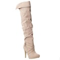 Riverberry Women's 'Joy' Taupe Over-the-knee Microsuede Boots