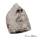Sonia Bitton 18k Gold 2 1/2ct TDW Designer Pave Diamond Face Design Ring (G-H, SI1-SI2)