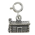 Sterling Silver Log Cabin Charm
