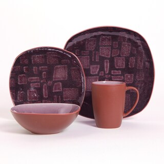 Phantas 16-piece Purple Glazed Dinnerware Set