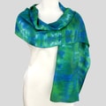 Gypsy River Riches Hand-Dyed Washable 'Neptune' Silk Scarf