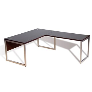 ###  Jesper Office Dark Wood and Aluminum Professional Office Group