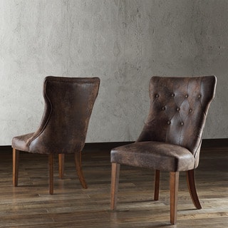 Atelier Traditional French Burnished Brown Oak Dining Chair (Set of 2)