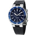 Oris Men's 'TT1 Diver' Blue Dial Black Rubber Strap Automatic Watch