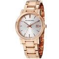 Burberry Men's 'Large Check' Silver Dial Rose Gold Steel Watch