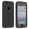 BasAcc Black/ Clear Frosted Book TPU Rubber Case for Apple iPhone 5