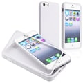BasAcc White/ Clear Frosted Book TPU Rubber Case for Apple iPhone 5