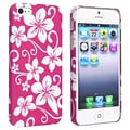 BasAcc Pink Hawaiian Flower Rubber Coated Case for Apple iPhone 5