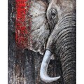 'Wild' Contemporary Hand-painted Elephant Canvas Art