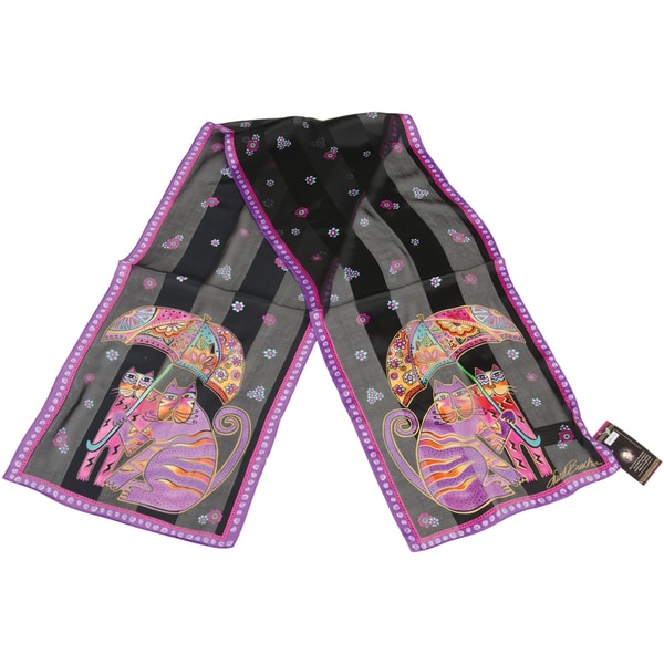 Laurel Burch Scarves-Cats With Umbrella Classic