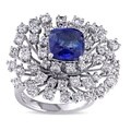 Miadora 14k Gold Sapphire and 2 1/4ct TDW Diamond Ring (G-H, SI1-SI2)