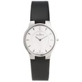 Skagen Men's Steel Ultra Slim Leather Strap Watch