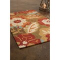 Hand-hooked Fandango Green Rug (2'3 x 3'9)