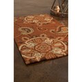 Hand-hooked Fandango Light Brown Rug (2'3 x 3'9)