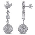 Miadora 14k White Gold 10 1/2ct TDW Diamond Earrings (G-H, SI1-SI2)