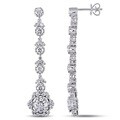 Miadora 18k White Gold 3 1/2ct TDW Diamond Earrings (G-H, SI1-SI2)