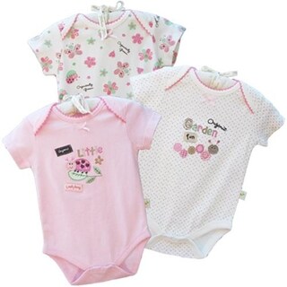 Organically Grown? Infant 'Garden Fun' Organic Cotton Bodysuits (Set of 3)