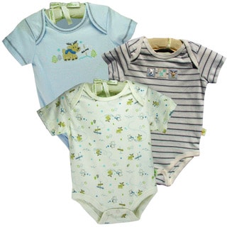 Organically Grown Infant 'Reindeer Friends' Organic Cotton Bodysuits (Set of 3)