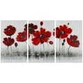 Safavieh Works of Art Red Poppy 3-piece Canvas Art