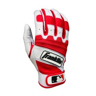 Adult Pearl/ Red Natural II Batting Glove-Image