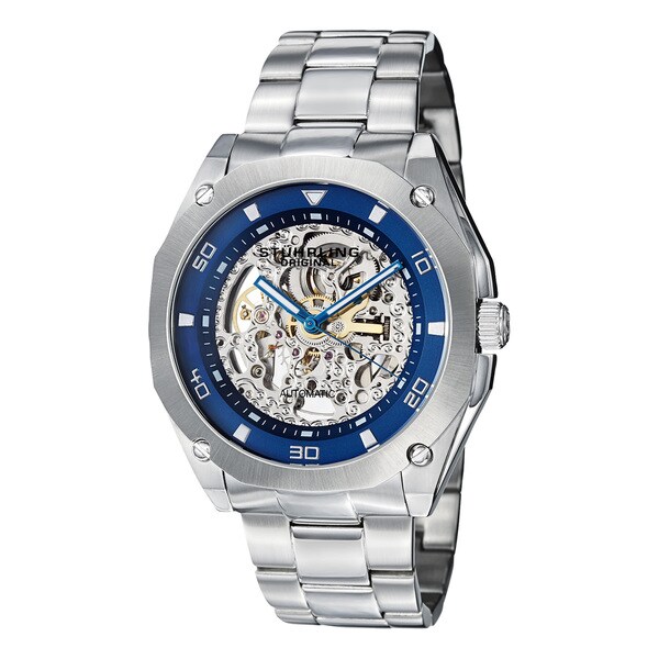 Stuhrling Original Men's Gallant Automatic Skeleton Bracelet Watch