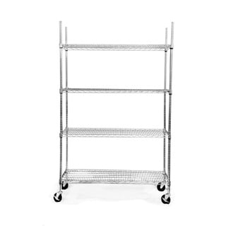 Trinity EcoStorage 4-tier Wheeled Wire Shelving Unit