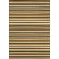 Outdoor/ Indoor Grey/ Gold Area Rug