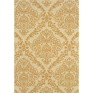 Buy Online Outdoor/ Indoor Ivory/ Gold Area Rug