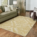 Outdoor/ Indoor Ivory/ Gold Area Rug