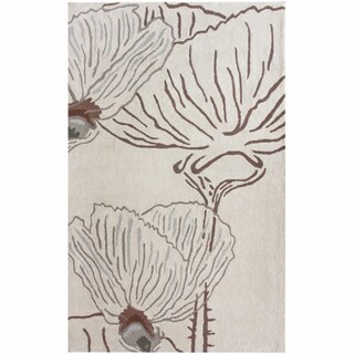 Rug Collective Handamde Floral Natural New Zealand Wool Rug