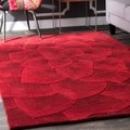 Handmade Bold Floral Wool Rug