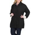 La Cera Women's Plus Size Puckered Reversible Jacket