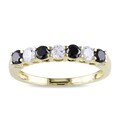 Miadora 10k Gold 3/4ct TDW Black and White Diamond Ring
