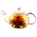 Tea Beyond Hand-Crafted 20-Ounce Rose Series Juliet Glass Teapot