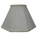 White Fabric Square Cut Bell Shade with Piping