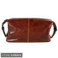 Alberto Bellucci Milano Leather Travel Kit Dopp Toiletry Bag