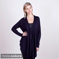 Colour Works Women's Drape-front Cozy Cardigan