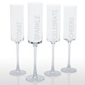 Celebrate! Contemporary Champagne Flutes (Set of 4)