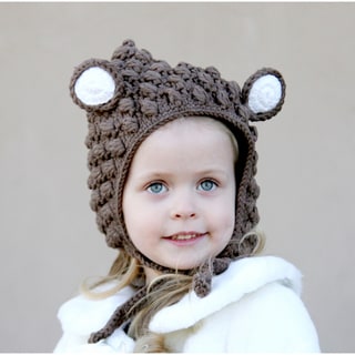 Knitnut Handmade Brown Bear Knit Hat