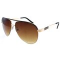 XOXO Women's Gold and Black Aviator Sunglasses