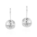 Mod Hammered 12mm Ball .925 Silver Hook Earrings (Thailand)